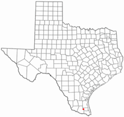 Location of Lasara, Texas