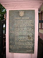 Schrifttafel der Stadtverwal­tung