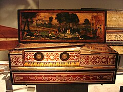 Hans Ruckers 1583 Virginal a la quinta París, Museo de la música.