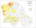 Удео Хрвата у Војводини по насељима 2002.