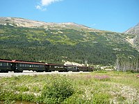 Parlor cars seen at Fraser, BC.