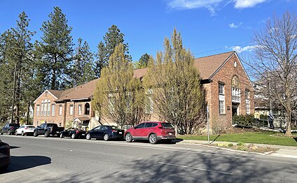 Woman's Club building, one of the few non-residential structures in the district