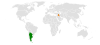 Location map for Argentina and Iraq.