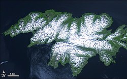 Attu Island with land area of 892.795 km2 (344.710 sq mi)