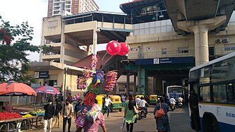 Outside view of Banashankari metro station