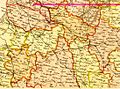 Carte de 1882 de l'Empire russe, Lioubavitchi était sur le territoire du gouvernement de Moguilev (Biélorussie)