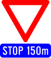 Stopbord vooruit/Panneau d'arrêt devant/Stoppschild voraus