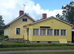 Brittatorps station, tillbyggd på 1940-talet.