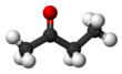 Ball-and-stick model of butanone