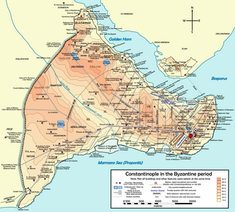 Map of Byzantine Constantinople, by Cplakidas (edited by Falcorian and Mahahahaneapneap)