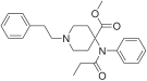 Chemical structure of carfentanil.
