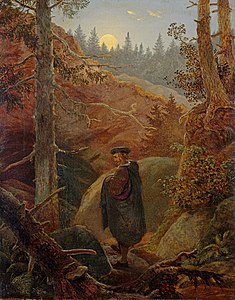 Faust dans les montagnes, vers 1821, Dresde, Galerie Neue Meister.