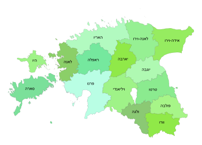מפת מחוזות אסטוניה
