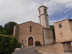 Moissac-Bellevue, Église et clocher.