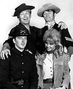 Television’s “F Troop” (aired on ABC, 1965-1967). Perhaps the most beloved and historically accurate portrayal of this famed cavalry company who died with Custer’s battalion. Forensic evidence suggests that the plucky Company “F” cheerfully committed suicide when their situation became hopeless at the “Last Stand.”