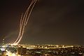 Image 35Patriot missiles launched to intercept an Iraqi Scud over Tel Aviv during the Gulf War (from History of Israel)