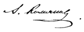 signature d'Alexeï Khomiakov