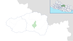 Location of Guacotecti in Cabañas Department