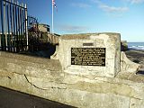 Plaque marks the first attack on Hartelepool on 16 December 1914 and the first British soldier killed on the British mainland during World War I.[nb 4]