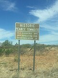 Historic Pearce Townsite Sign