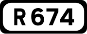 R674 road shield}}