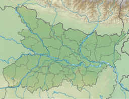 Location of the lake within Bihar
