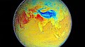 Image 50During summer, warm continental masses draw moist air from the Indian Ocean hence producing heavy rainfall. The process is reversed during winter, resulting in dry conditions. (from Indian Ocean)