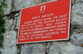 Plaque on King's Bastion northern façade.