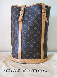 Louis Vuitton monogram patterned on a shoulder bag