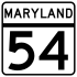 Route 54 marker