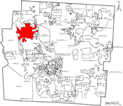 Location of Hilliard within Franklin County