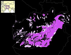 A map of Pashto-speaking areas