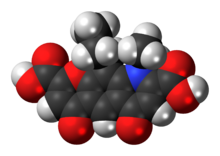 Space-filling model of the nedocromil molecule