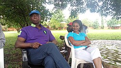 Mary Onyali-Omagbemi (oikealla) Ned Nwoko Golf Classic golfturnauksessa vuonna 2017.