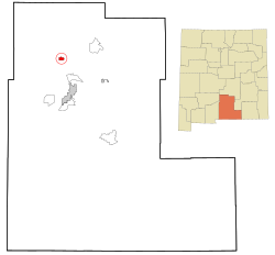 Location of Tularosa, New Mexico