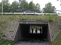 Gångväg under ringleden i Bergsjön, Göteborg