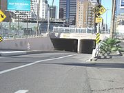 The Central Avenue Underpass was built in 1940 and is located on Central Avenue just south of Madison Street in downtown Phoenix. The above bridge was originally built for the ATSF railway. It was listed in the Phoenix Historic Property Register.