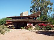 The Jorgine Boomer House was built in 1956 and is located at 5808 30th Street in Phoenix. The house was designed by Frank Lloyd Wright for Jorgine Slettede Boomer, the widow of Lucius Boomer, a successful hotelier. The house was listed in the National Register of Historic Places on March 15, 2016, reference #16000071.