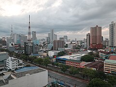 QC skyline Quezon Avenue-Timog cloudy