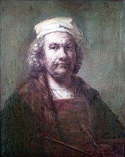 Autoportrait, anonyme (XVIIe siècle, musée du Prado), d'après Autoportrait aux deux cercles de c. 1665-1669.