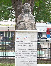 Statue of Mariana Bracety Cuevas in Añasco barrio-pueblo