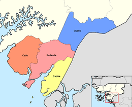 Regione di Tombali – Mappa