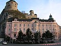 Trenčin Castle above the Hotel Tatra (Elisabeth)