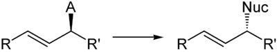 Schema der Gesamtreaktion mit Inversion am Stereozentrum