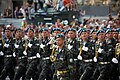 VDV troops in a military parade in 2014, when they still wore sky-blue berets and telnyashka shirts like their Russian counterparts