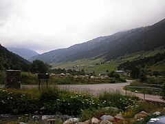 The Incles river valley