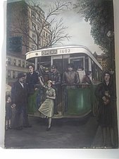 Paris Bus, oil on canvas, 1937.