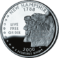 New Hampshire quarter dollar coin