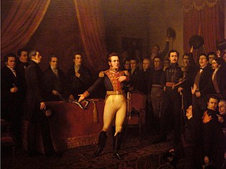 Abdication of O´Higgins, 1875