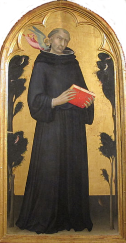 Simone Martini triptichonja középső táblaképén